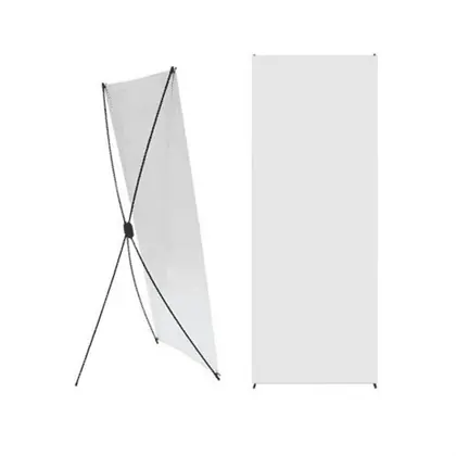 X Banner personalizado com estrutura e impressão.